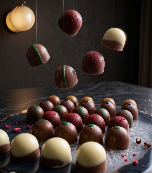 Bombons artesanais Dan Marques com cobertura colorida